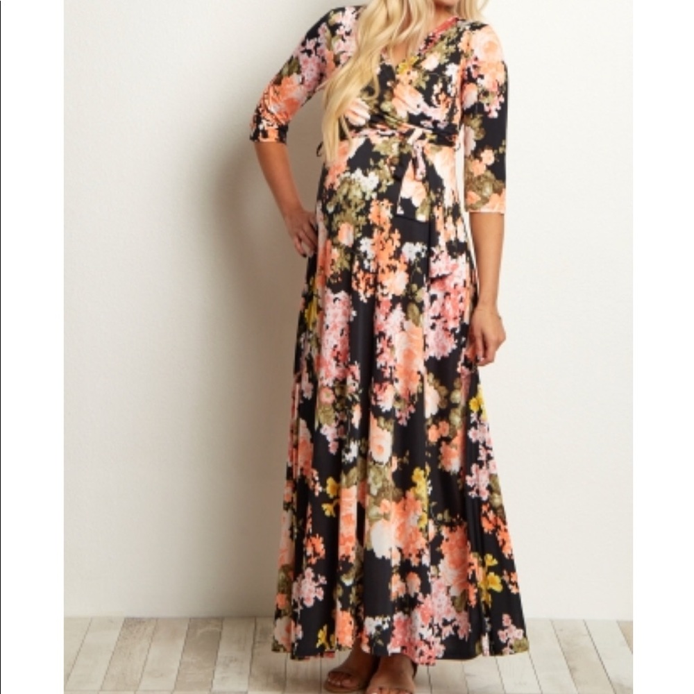 Pink blush maternity dress